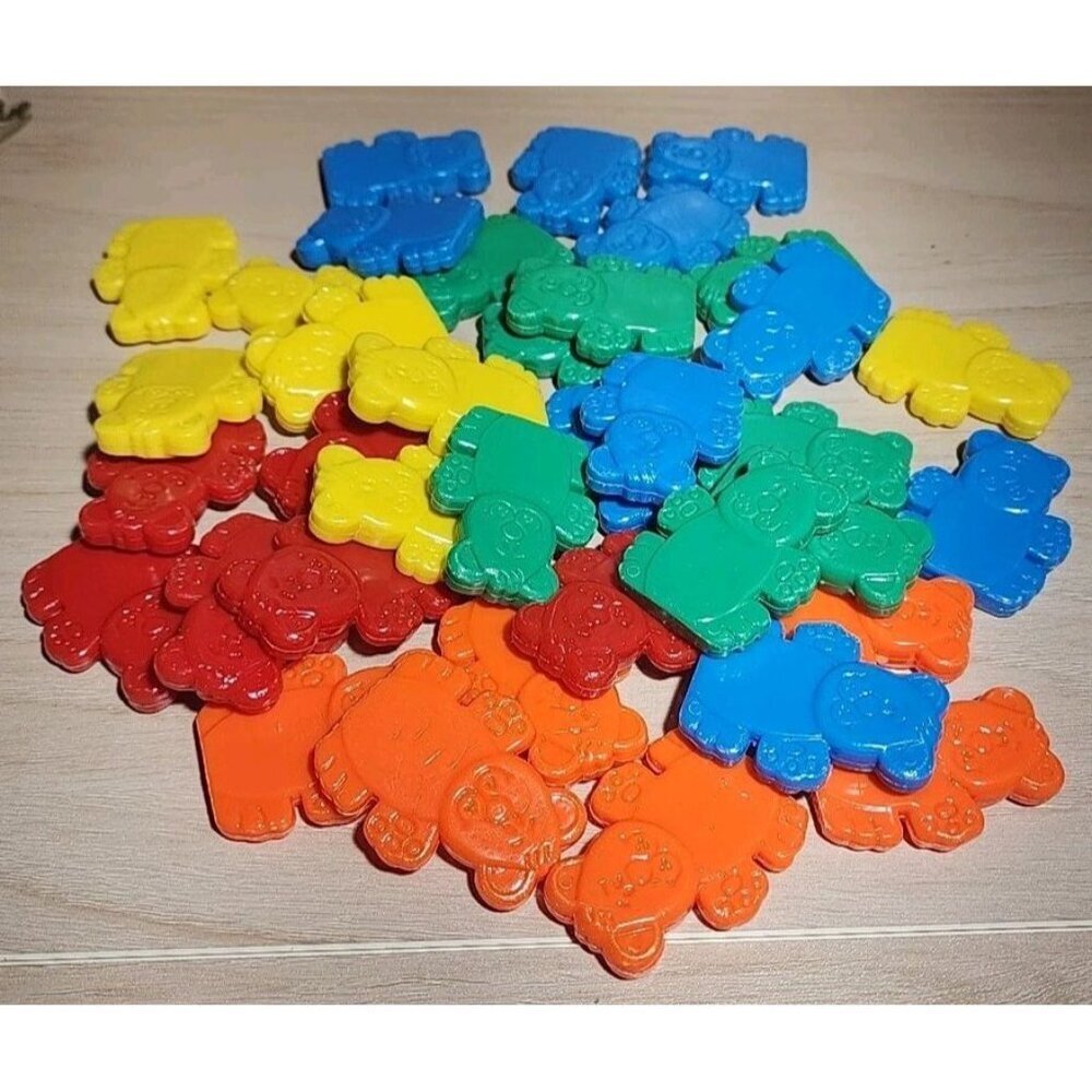 Count And Sort Bears Blue, Red, Yellow, Orange And Green 37 Bears
